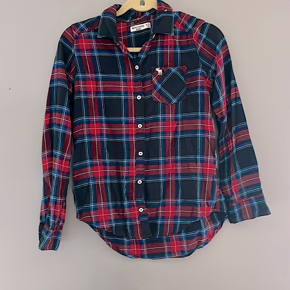 Kids Red and Navy Flannel